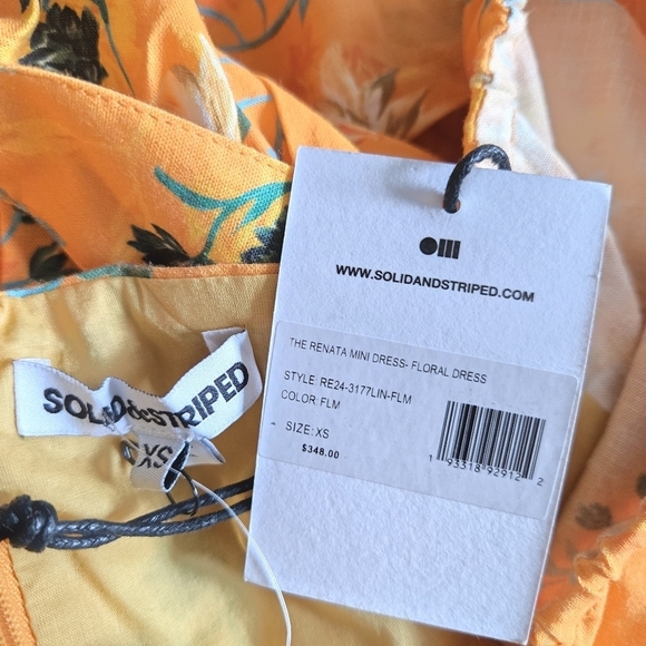 New The Renata Cutout Floral-Print Linen-Blend Mini Dress NWT XS - Picture 10 of 10